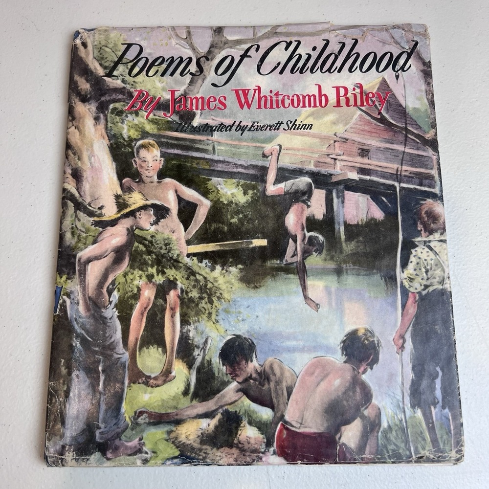 Vintage POEMS of Chilhood James Whitcomb Riley Childrens BOOK Everett Shinn 1943